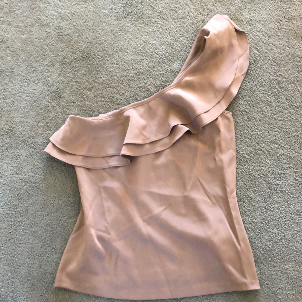 One shoulder ruffle top